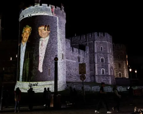 Four Individuals Apprehended Following Projections of Trump and Jeffrey Epstein Shown on Royal Windsor Castle