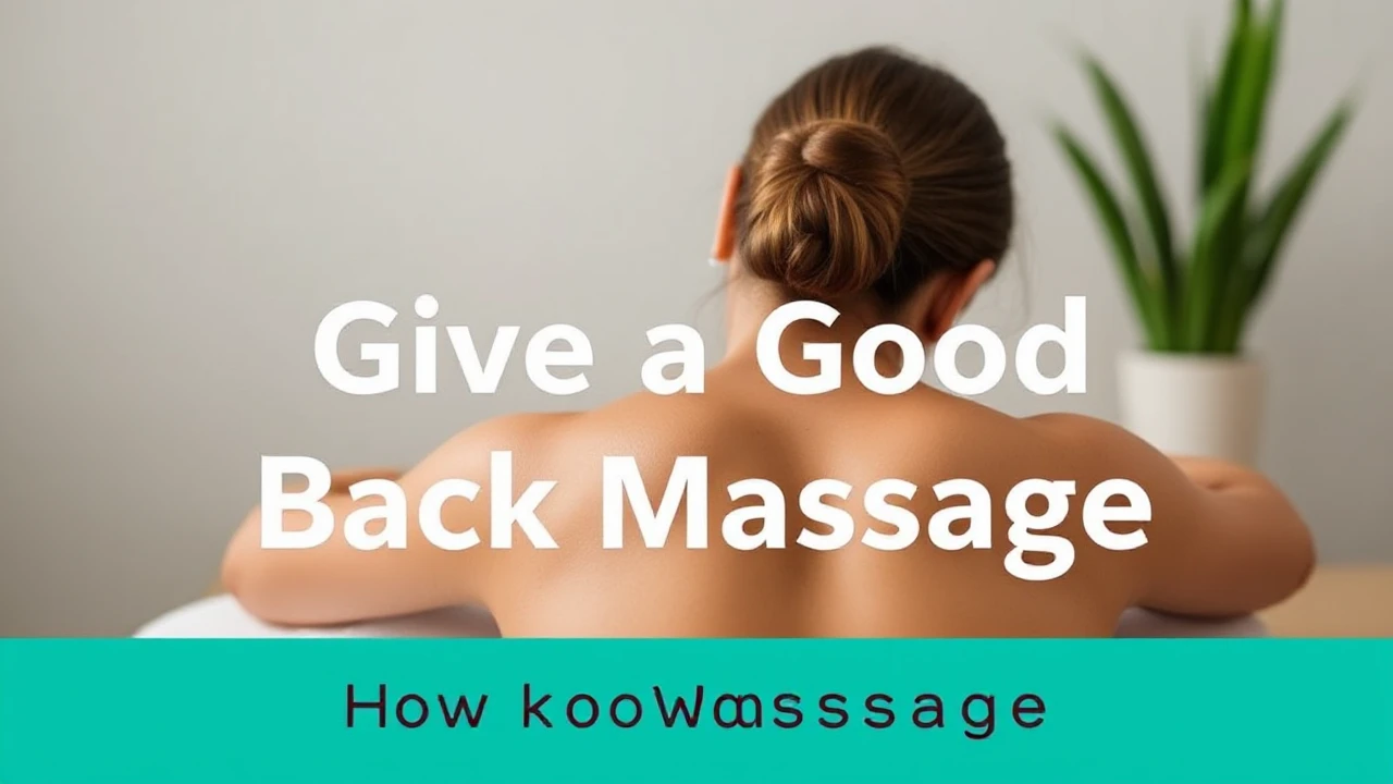 How to Give a Good Back Massage – Step-by-Step Guide for Relaxation and Relief