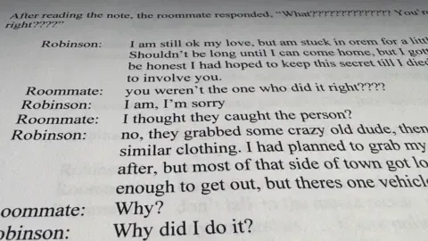 Full Conversation Log Involving Charlie Kirk Suspect and Co-resident